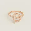 18K Echappee Diamond H Ring