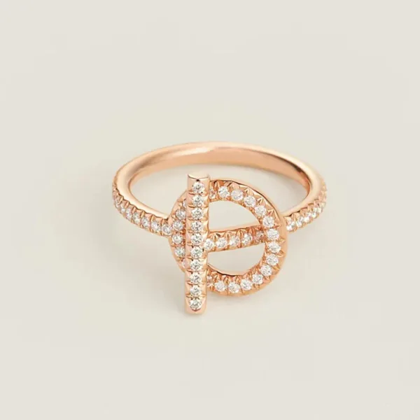 18K Echappee Diamond H Ring