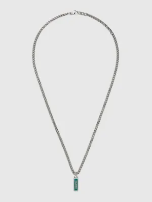 Double G Enamel Pendant Necklace
