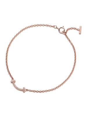 18K T Smile Diamond Bracelet