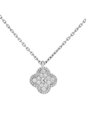 18K Sweet Alhambra Diamond Necklace