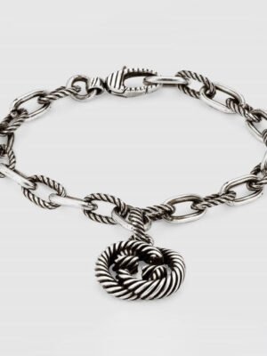 Double G Striped Pendant Bracelet