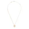 18K Yellow Gold Sweet Alhambra Diamond Clover Necklace