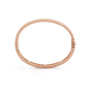 18K Rose Gold Perl¨¦e Diamonds Three Rows Bracelet