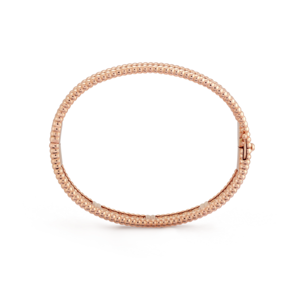 18K Rose Gold Perl¨¦e Diamonds Three Rows Bracelet