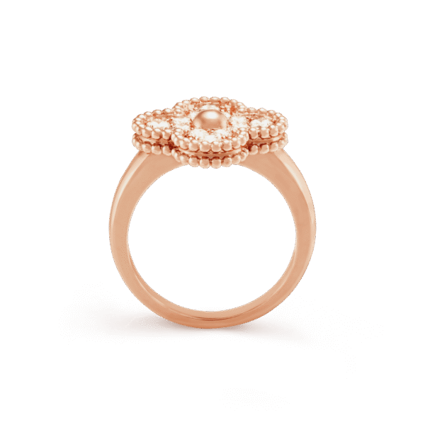 18K Vintage Alhambra Diamonds Ring
