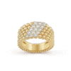 18K Perl¨¦e Diamonds Five Rows Ring
