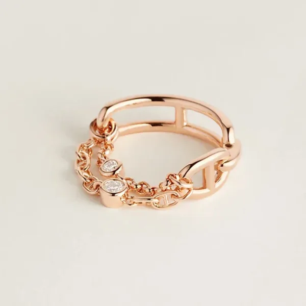 18K Chaine D'Ancre Chaos H Ring