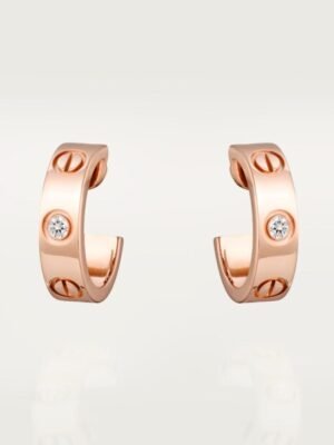 18K Love 2 Diamonds Earrings