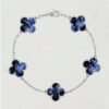 18K Vintage Alhambra Crystal Blue Bracelet