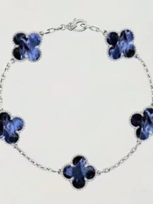 18K Vintage Alhambra Crystal Blue Bracelet