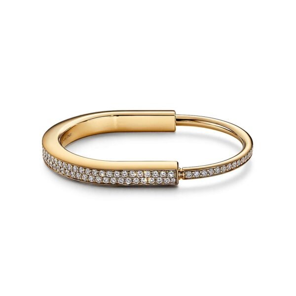 18K T Lock Bangle Full Pav¨¦ Diamonds Bracelet