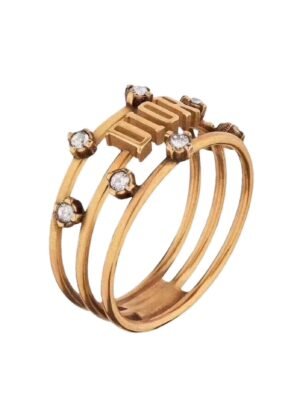 18K CD Vintage Crystals Ring