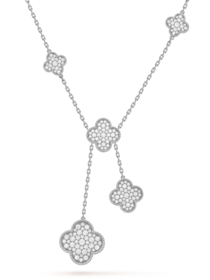 18K Magic Alhambra Six Motifs Diamonds Necklace