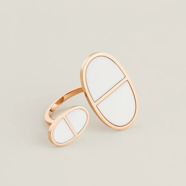 18K Chaine D'ancre Verso Large H Ring