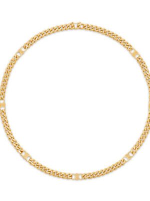 18K CD Triomphe Small Gourmette Necklace