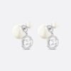 18K CD Tribales White Resin Pearls Earrings