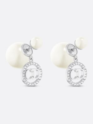 18K CD Tribales White Resin Pearls Earrings