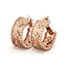 18K Rose Gold Perl¨¦e Clovers Hoop Earrings
