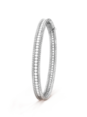 18K White Gold Perl¨¦e Diamonds One Row Bracelet