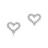18K T Heart Diamonds Earrings