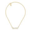 18K Double G Embellished Script Letter Necklace