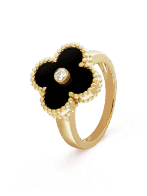 18K Vintage Alhambra Black Ring