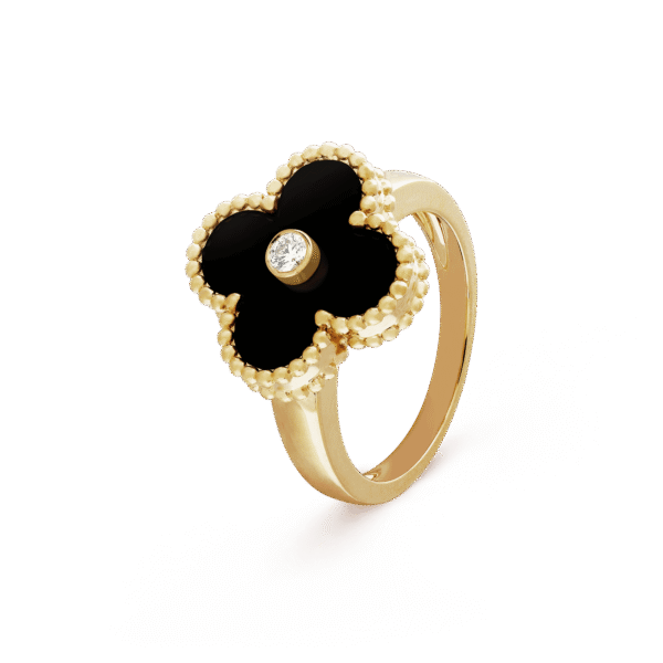 18K Vintage Alhambra Black Ring