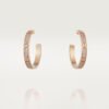 18K Love Pave Diamonds Earrings