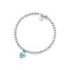 18K Return to Tiffany Love Blue Heart Tag Bead Bracelet