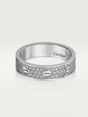 18K Love Diamond-Paved 5mm Ring