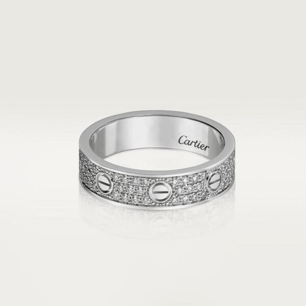 18K Love Diamond-Paved 5mm Ring