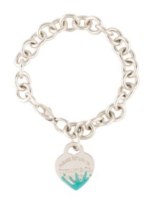 18K T Heart Tag Bracelet