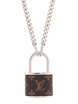 18K Louis Monogram Lock Pendant Necklace