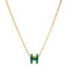 18K Mini Pop H Green Necklace