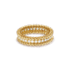 18K Yellow Gold Perl¨¦e Diamonds Ring