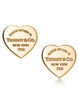 18K Return to Tiffany Heart Tag Stud Earrings