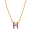 18K Mini Pop H Purple Necklace