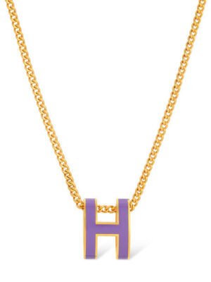 18K Mini Pop H Purple Necklace