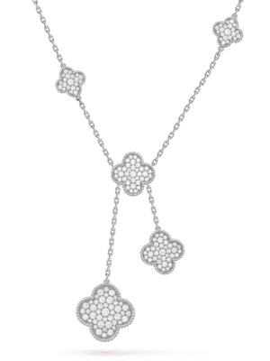 18K Magic Alhambra Six Motifs Diamonds Necklace