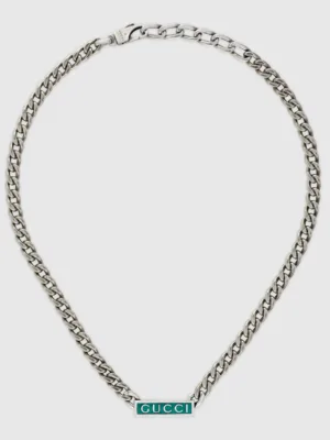 Double G Enamel Chain Necklace