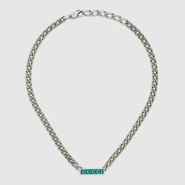 Double G Enamel Chain Necklace