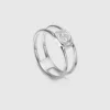 Double G Interlocking G Thin Open Ring