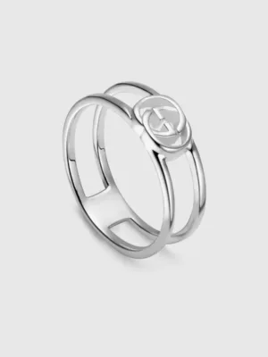 Double G Interlocking G Thin Open Ring
