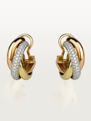 18K Trinity Diamond Earrings