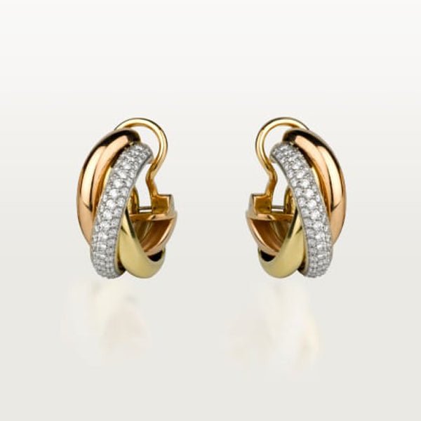 18K Trinity Diamond Earrings