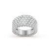 18K Perl¨¦e Diamonds Five Rows Ring