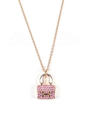18K Amulettes Constance Pink Diamonds Pendant Necklace