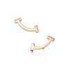 18K T Smile Yellow Gold Earrings