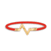 18K Louis Volt Upside Down Play Red Bracelet